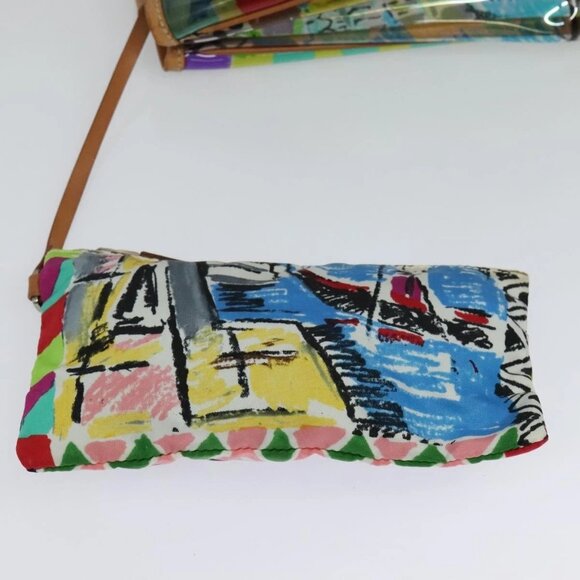 PRADA Tote Bag Vinyl Leather Clear Multicolor Silver - Picture 9 of 15